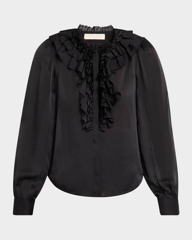 Rouen Ruffled Silk Blouse